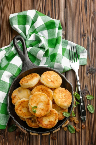 Cottage kaas pannenkoeken — Stockfoto