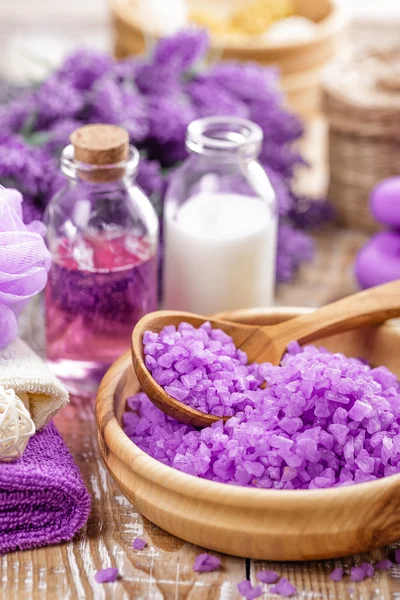Lavendel spa set — Stockfoto