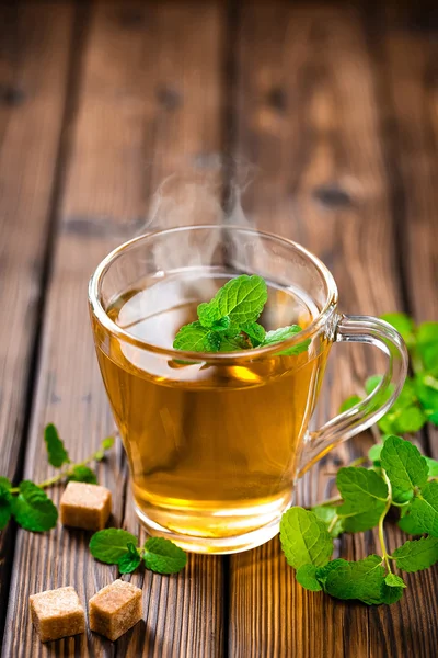 Hot mint tea — Stock Photo, Image