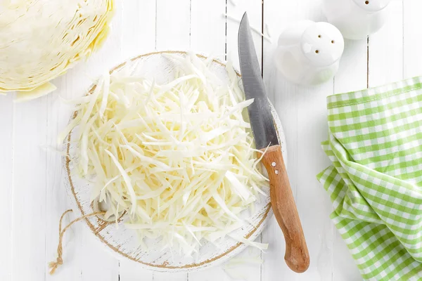 Raw sliced cabbage — Stock Photo, Image