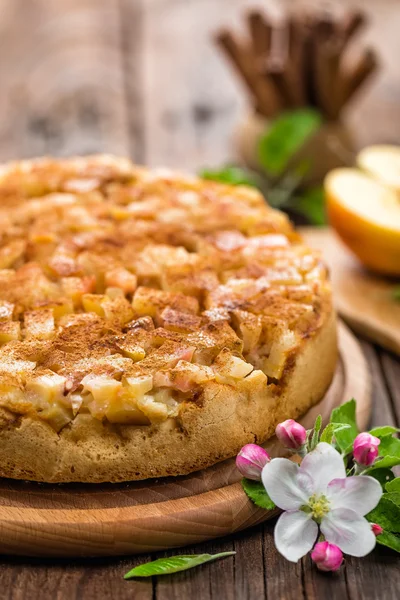 Tarte aux pommes à la cannelle — Photo