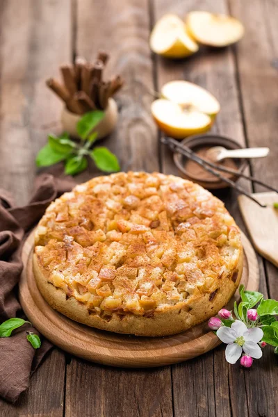 Torta de maçã com canela — Fotografia de Stock