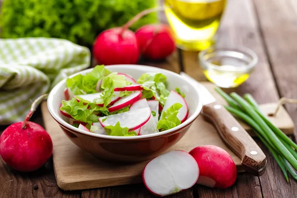 Färsk rättika sallad — Stockfoto