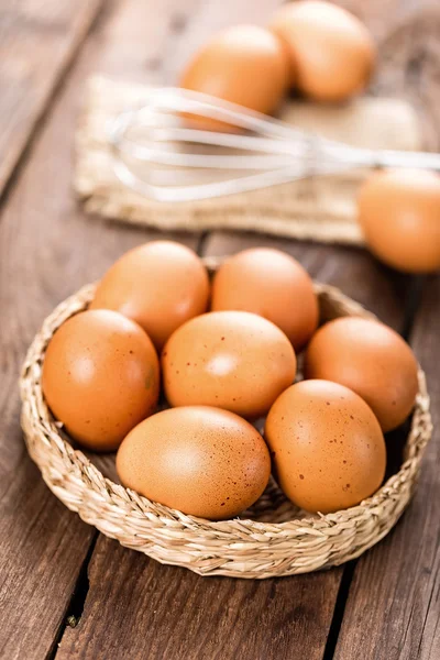 Raw chicken eggs — Stock Photo, Image