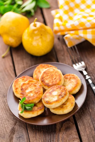 Cheese cottage pancakes — Stock Photo, Image