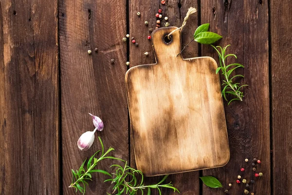 Kulinarischer Hintergrund mit Tafel — Stockfoto