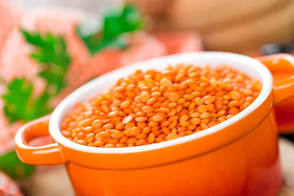 Raw lentil seeds — Stock Photo, Image