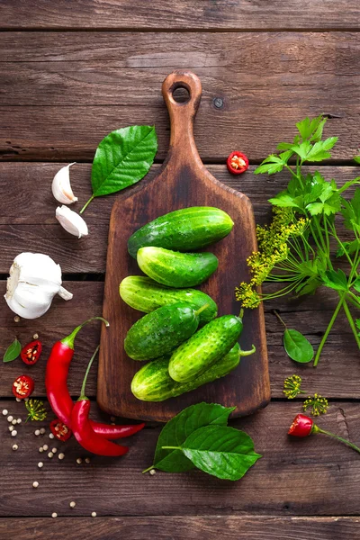 Ingredienser för gurka — Stockfoto