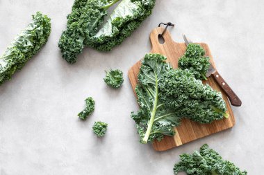 Taze lahana kıvırcık yapraklar, süper yiyecekler.