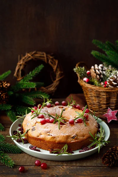 크리스마스크랜 케이크와 — 스톡 사진