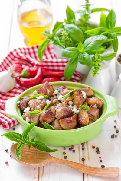 Carne fritta — Foto Stock