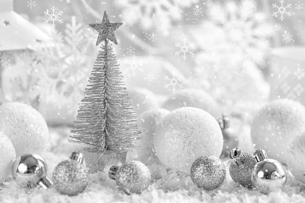 Decorazioni bianche di Natale — Foto Stock