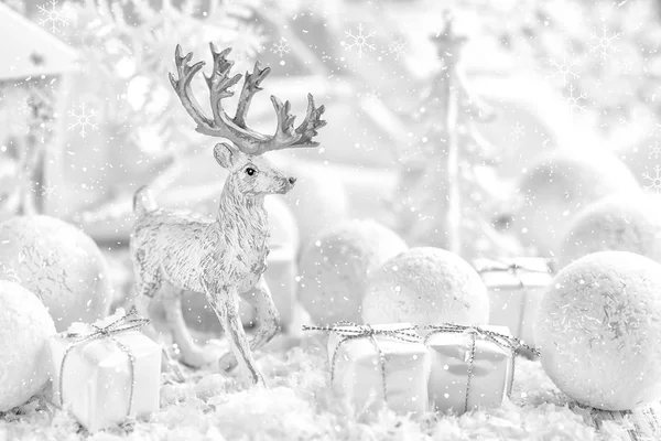 Beyaz Noel süsleri — Stok fotoğraf