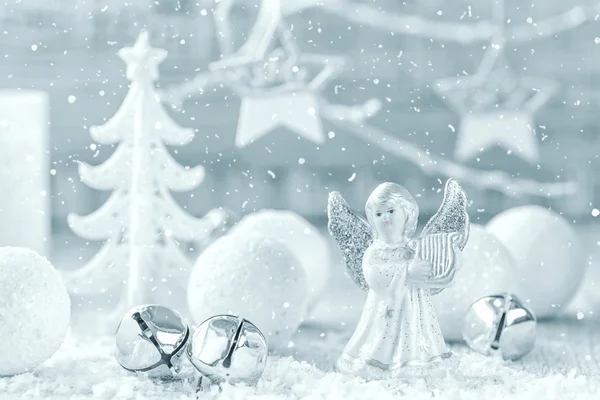 White christmas decorations — Stock Photo, Image