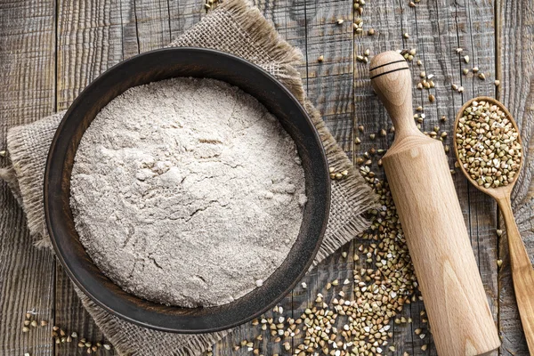 Buckwheat flour — Stock Photo, Image