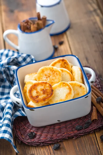 Kaas cottage pannenkoeken — Stockfoto