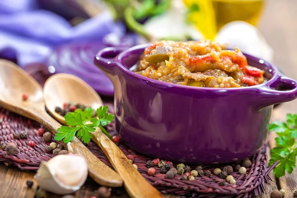 Aubergine puree — Stockfoto