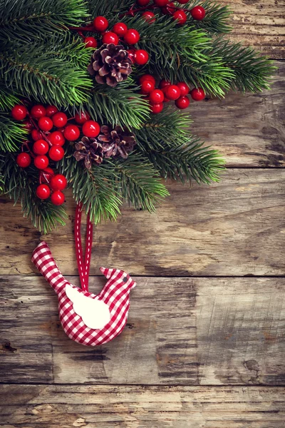 Noel süslemeleri baubles ile — Stok fotoğraf