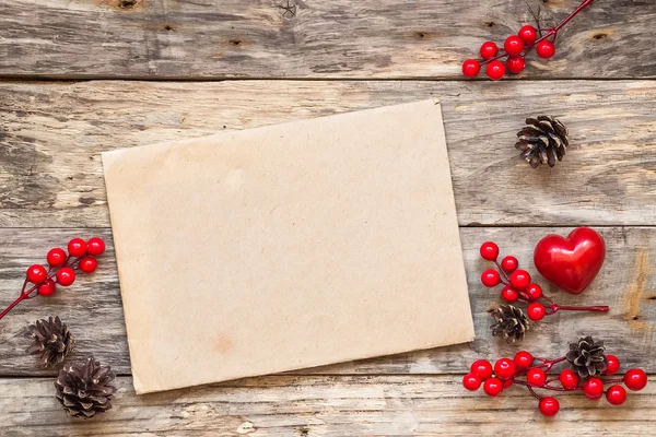 Tarjeta de San Valentín sobre fondo de madera —  Fotos de Stock