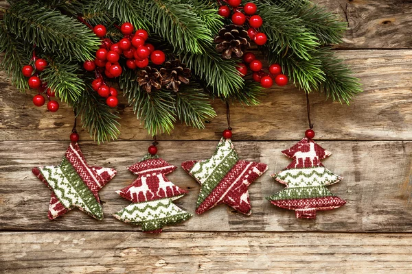 Christmas decoration with baubles — Stock Photo, Image