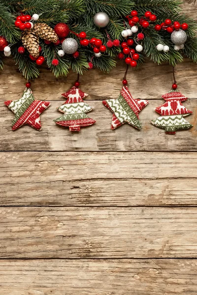 Christmas decorations with ornaments — Stock Photo, Image