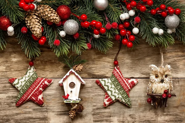 Vánoční ozdoby s ornamenty — Stock fotografie