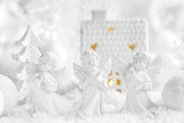 Kerstversiering met engelen — Stockfoto