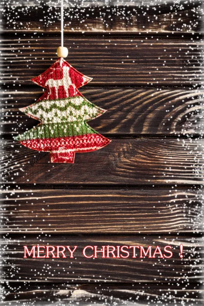 Weihnachtskarte mit Dekoration — Stockfoto