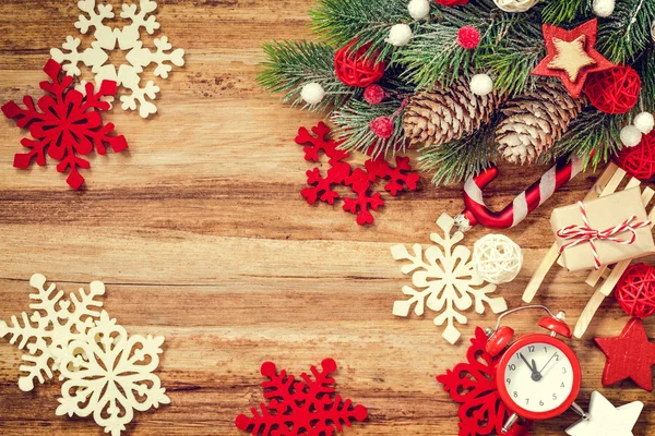 木とクリスマスの背景 — ストック写真