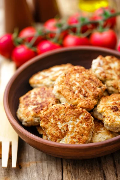 Meat cutlets on a plate — Stock Photo, Image