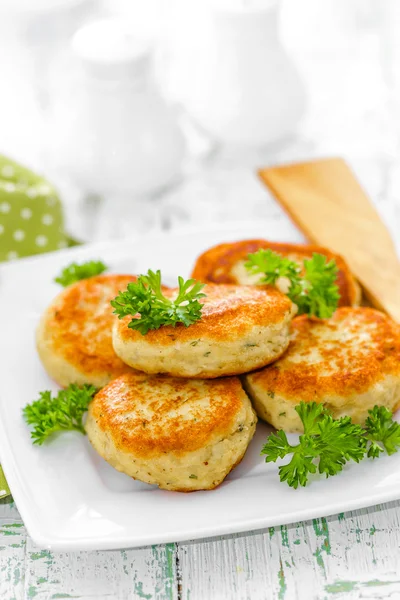 Meat cutlets on a plate — Stock Photo, Image