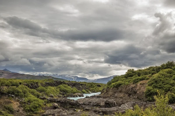 Rough landscape with river — Stock Photo, Image