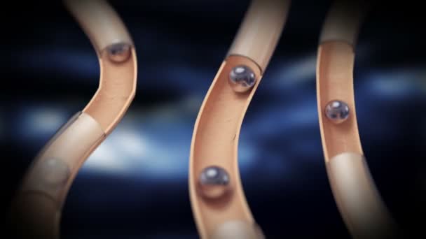 Balles à rouler et tombant dans le sablier 