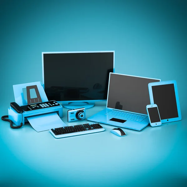 Laptop, TabletPC och smartphone — Stockfoto