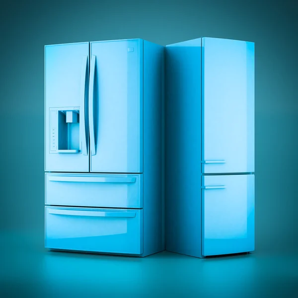 3D renderizado hermoso refrigerador — Foto de Stock