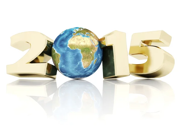 Feliz año nuevo 2015 Ilustraciones 3d — Foto de Stock