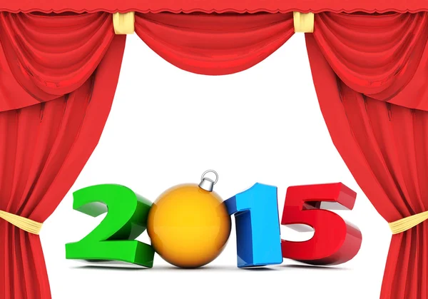 Feliz año nuevo 2015 Ilustraciones 3d — Foto de Stock