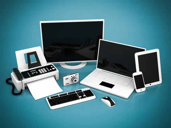 Laptop, Tablet PC and Smartphone — Stock Photo, Image