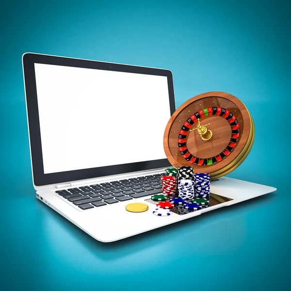 Roulette und Casino-Chips — Stockfoto