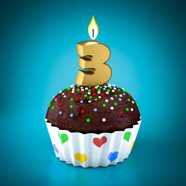 Birthday cupcake — Stock Photo, Image