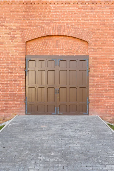 Old doors of iron Stock Photo