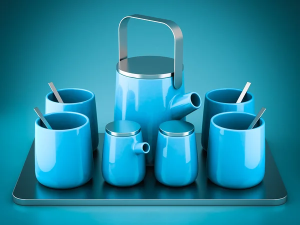 Beautiful tea set — Stock Photo, Image