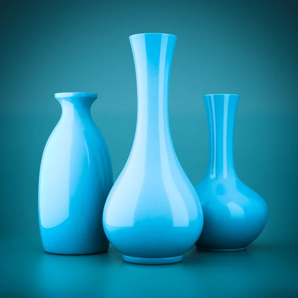 Set of porcelain vases — Stock Photo, Image