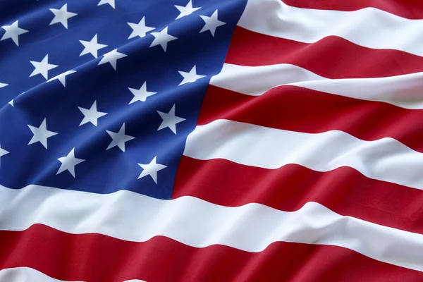 Rippled USA flag — Stock Photo, Image