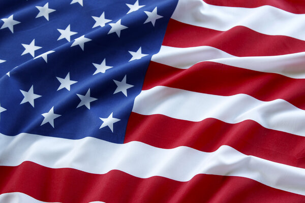 Rippled USA flag — Stock Photo, Image