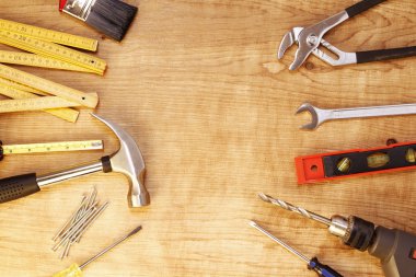 Tools on wood