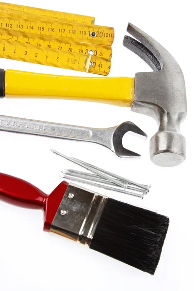 Tools op wit — Stockfoto