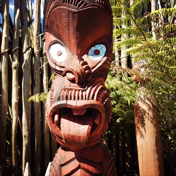 NZ Maori carving — Stock Photo, Image