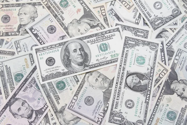 Assorted American banknotes Stock Image