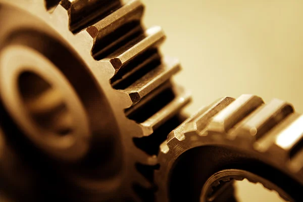 Two steel gears — Stock Photo, Image